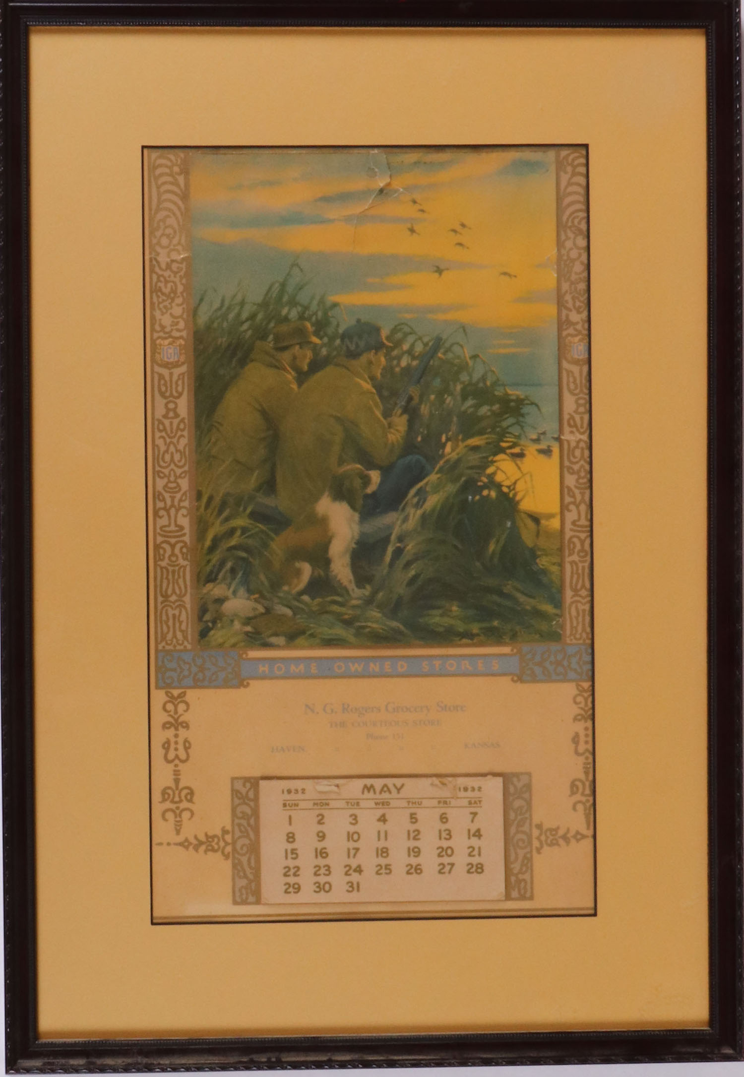 Item 8133 (Ended 20231202 164726) 1932 duck hunting calendar